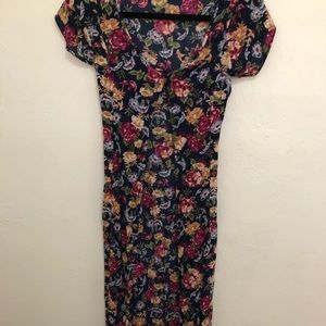 Billabong button up floral maxi dress